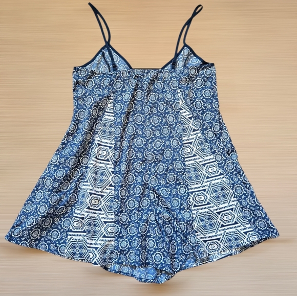BOG Collective Print-Mix Waistless Romper Blue Size Xs - Picture 10 of 14